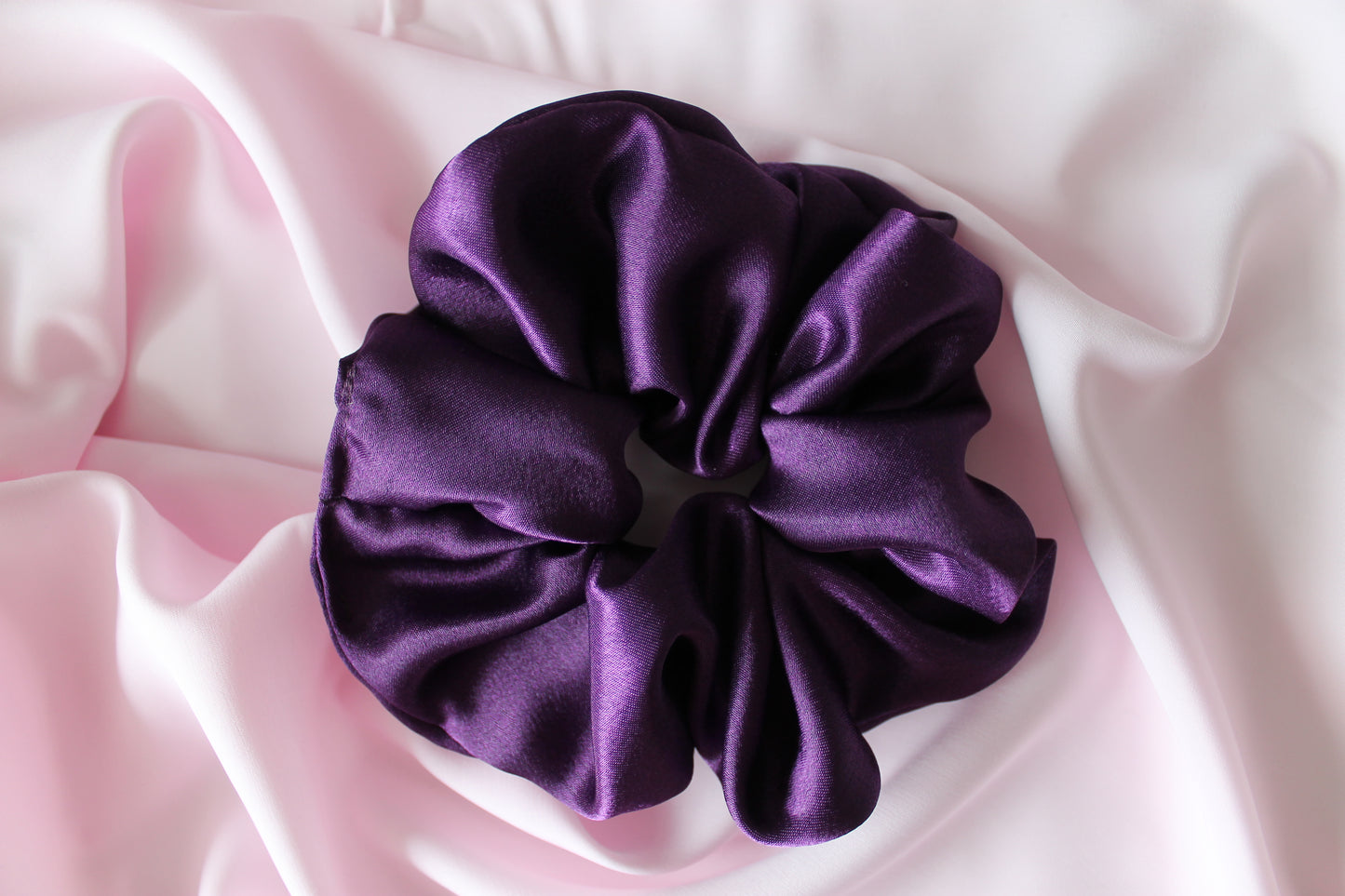 Plum Satin Scrunchie