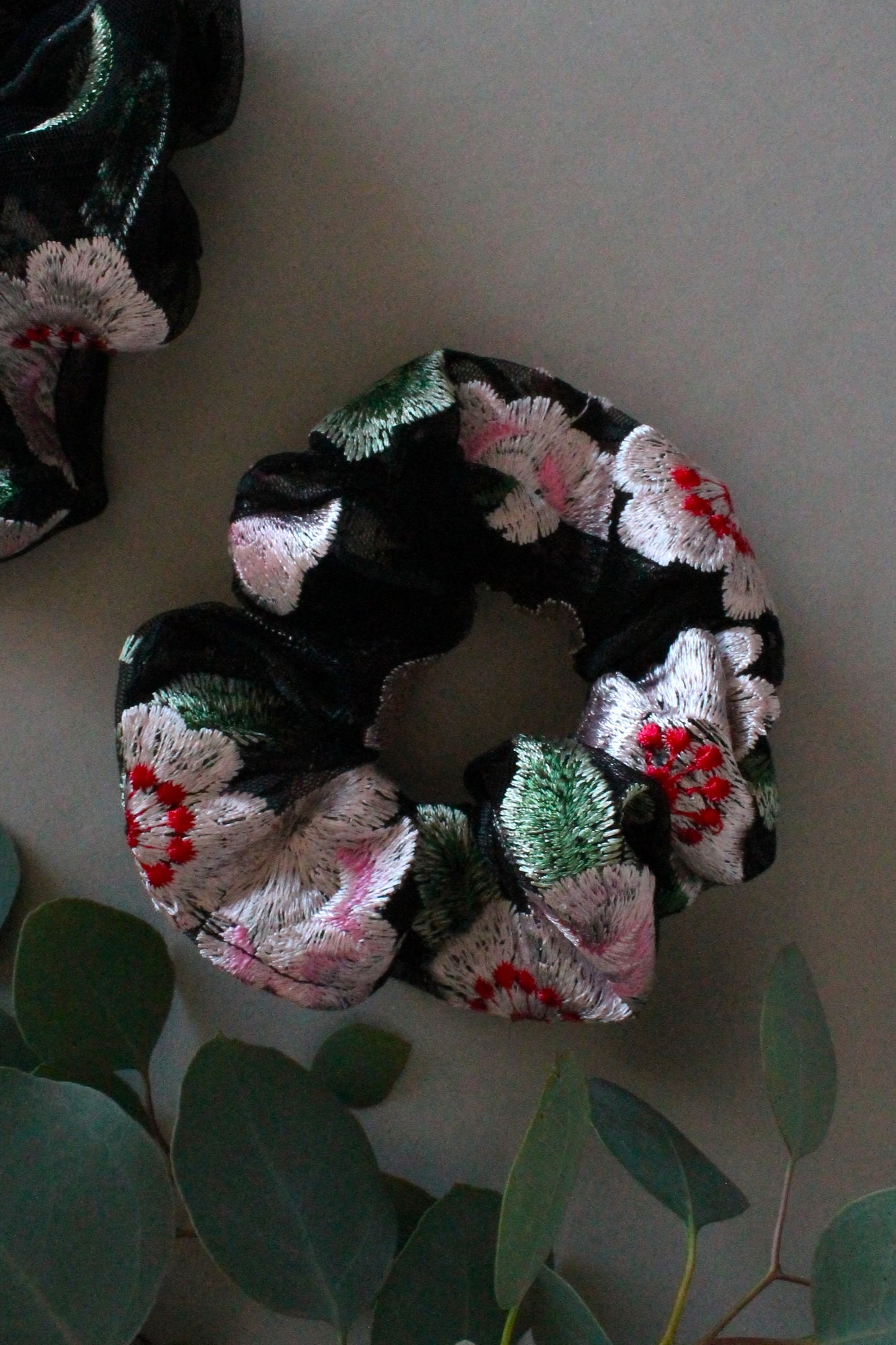 British tulle scrunchie