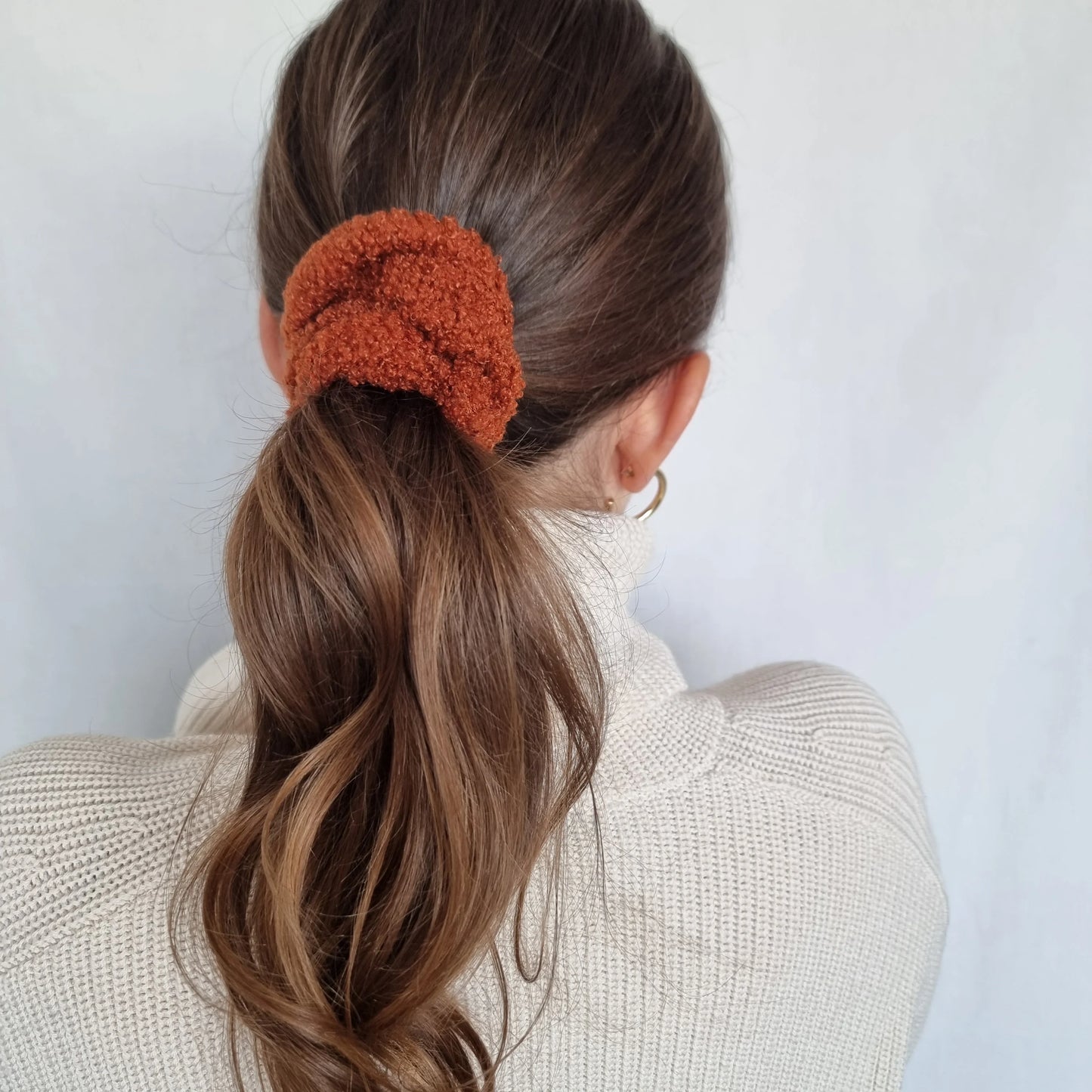 Scrunchie teddy Rust
