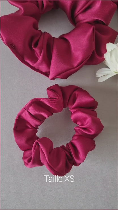 Cherry Satin Scrunchie 